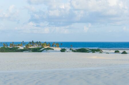 Beautiful view of Mangue Seco in Bahia, small fisherman's beachの写真素材
