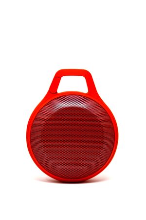Red speaker on white background.の写真素材