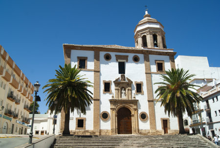 Ronda - Spain - August 13 2012 :  Elegant old church of our Lady of Mercy Beautiful building in heart of this historic Spanish cityのeditorial素材