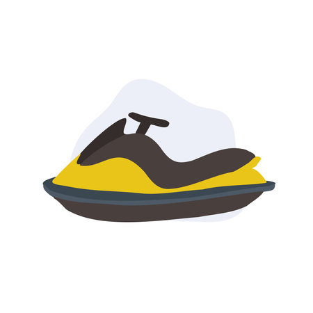 Jet Ski. Water Sports  for Active Summer Fun. Adventure on the Wavesのイラスト素材