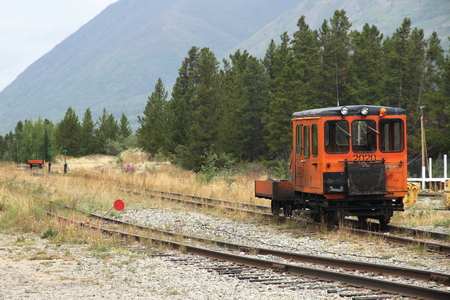 Train in the mountain - Carcross - Yukon - Canadaの写真素材