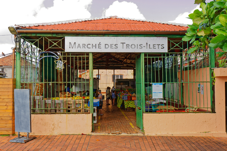 Les Trois Ilets market hall - Martinique - FWIのeditorial素材