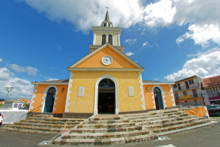 Les Trois Ilets Church - Place of baptism of empress Josephine later Napoleon's wife - Martinique - FWIの写真素材