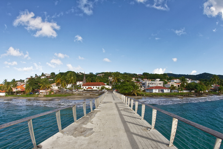 Le Diamant pier - Martinique FWIの写真素材