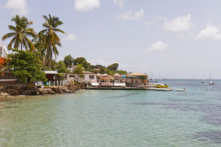 Martinique, FWI - Sainte-Anne seafrontの写真素材