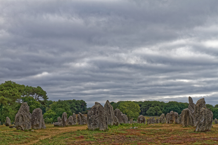Carnac stones - Brittany, Franceの写真素材