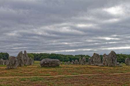 Carnac stones - Brittany, Franceの写真素材