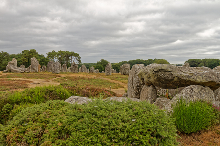 Carnac stones - Brittany, Franceの写真素材
