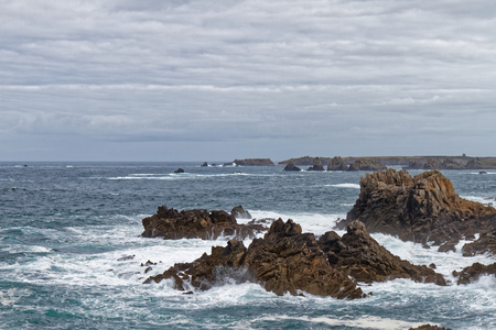 Pointe du Creac'h - Ouessant Island - FinistÃ¨re, Brittany, Franceの写真素材