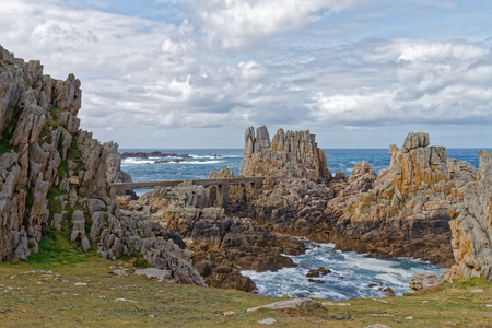 Pointe du Creac'h - Ouessant Island - FinistÃ¨re, Brittany, Franceの写真素材