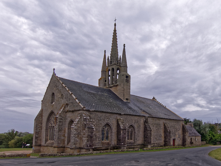 Notre-Dame de Tronoen church. Saint-Jean-Trolimon - FinistÃ¨re, Brittany, Franceの写真素材
