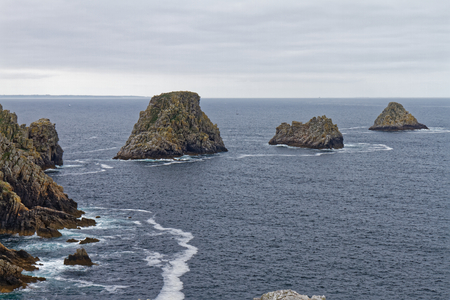 Pen Hir peninsula - Camaret, FinistÃ¨re, Brittany, Franceの写真素材