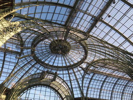 Glass roof of the Grand Palais - Paris, Franceのeditorial素材