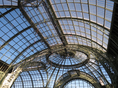 Glass roof of the Grand Palais - Paris, Franceのeditorial素材
