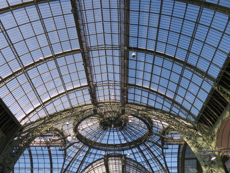 Glass roof of the Grand Palais - Paris, Franceのeditorial素材