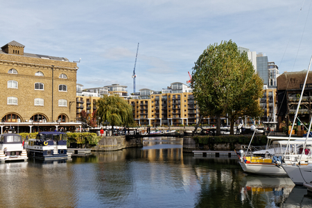 St. Katharine Docks Marina - London, UKのeditorial素材