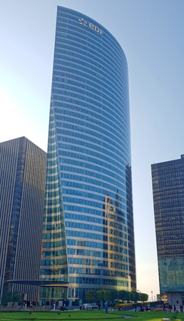 9 OCT 2018 - La DÃ©fense towers and skyline - Paris, Franceのeditorial素材