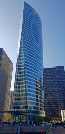9 OCT 2018 - La DÃ©fense towers and skyline - Paris, Franceのeditorial素材