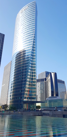 9 OCT 2018 - La DÃ©fense towers and skyline - Paris, Franceのeditorial素材