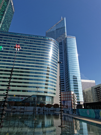 9 OCT 2018 - La DÃ©fense towers and skyline - Paris, Franceのeditorial素材