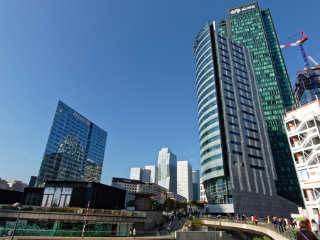 9 OCT 2018 - La DÃ©fense towers and skyline - Paris, Franceのeditorial素材