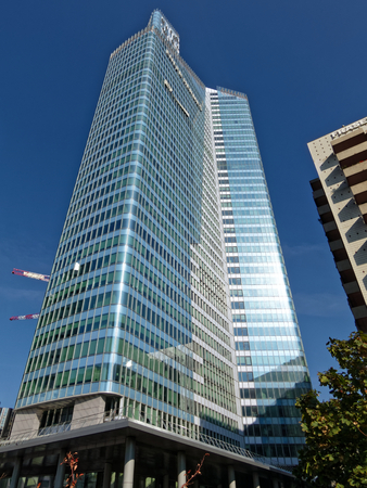 9 OCT 2018 - La DÃ©fense towers and skyline - Paris, Franceのeditorial素材