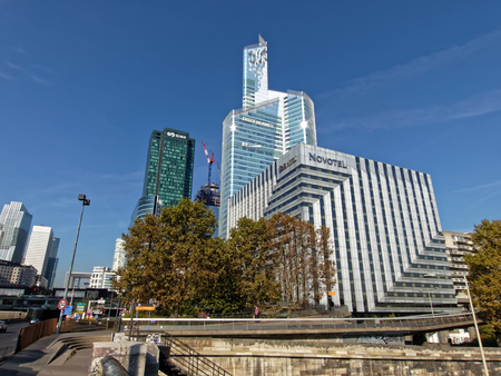 9 OCT 2018 - La DÃ©fense towers and skyline - Paris, Franceのeditorial素材