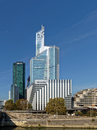 9 OCT 2018 - La DÃ©fense towers and skyline - Paris, Franceのeditorial素材