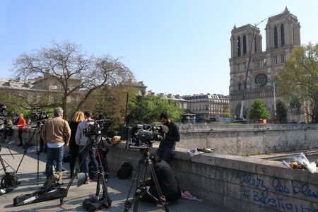 19 Apr 2019 - Paris, France - Notre-Dame de Paris after April 15th Fireのeditorial素材