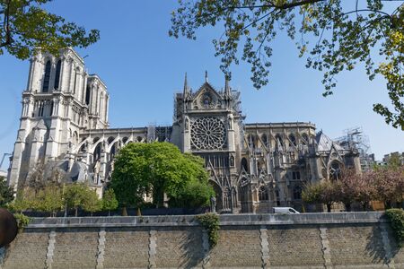 19 Apr 2019 - Paris, France - Notre-Dame de Paris after April 15th Fireのeditorial素材