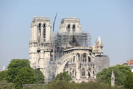 19 Apr 2019 - Paris, France - Notre-Dame de Paris after April 15th Fireのeditorial素材