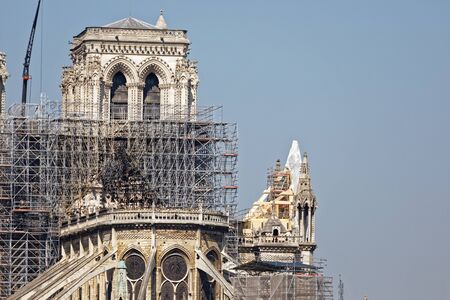 19 Apr 2019 - Paris, France - Notre-Dame de Paris after April 15th Fireのeditorial素材
