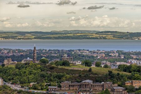 Calton Hill - Edinburgh, Scotland, United Kingdomの写真素材