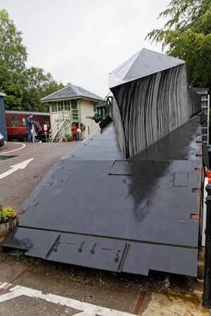 Locomotive Snowplow in Glenfinnan, Scotland, UKの写真素材