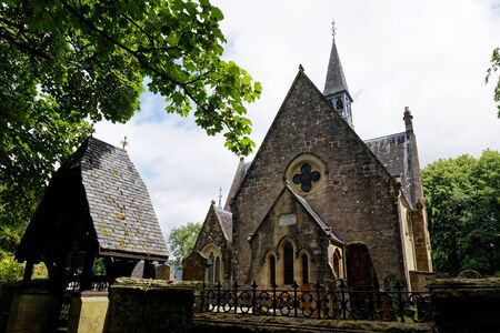 Luss, small village on the Loch Lomond, Loch Lomond & The Trossachs National Park, Scotland, UKの写真素材