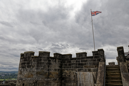 Union Jack flag on Stirling Castle, Scotland, UKのeditorial素材
