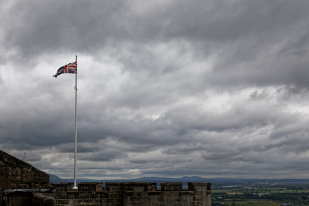 Union jack flag on Stirling Castle, Scotland, UKのeditorial素材