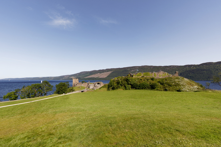 Urquhart Castle on Loch Ness - Strone, Inverness, Highlands, Scotland, United Kingdomのeditorial素材