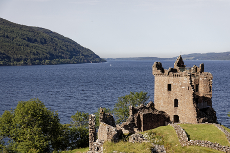Urquhart Castle on Loch Ness - Strone, Inverness, Highlands, Scotland, United Kingdomのeditorial素材
