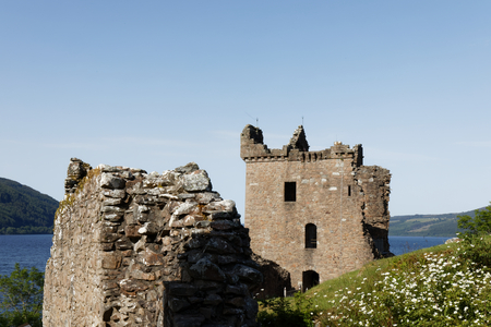 Urquhart Castle on Loch Ness - Strone, Inverness, Highlands, Scotland, United Kingdomのeditorial素材