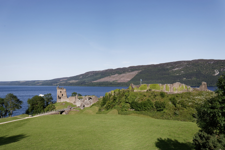 Urquhart Castle on Loch Ness - Strone, Inverness, Highlands, Scotland, United Kingdomのeditorial素材