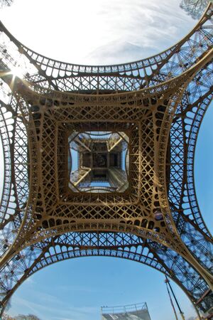 Paris, France - Eiffel tower made of ironの写真素材
