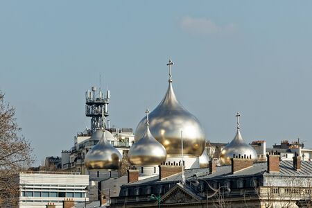 Holy Trinity (Sainte-Trinite) Russian Orthodox Cathedral - Paris, Franceの写真素材