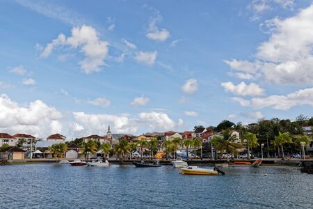 les Trois-Ilets, Martinique, FWI - The village and the seafrontの写真素材