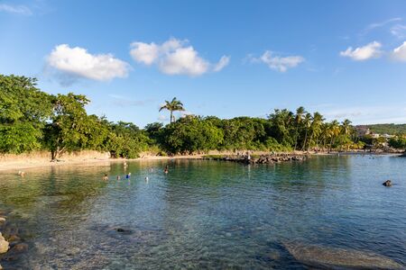 11 SEP 2019 - Les Trois-Ilets, Martinique, FWI - Caribbean beach in La Pointe du Boutの写真素材