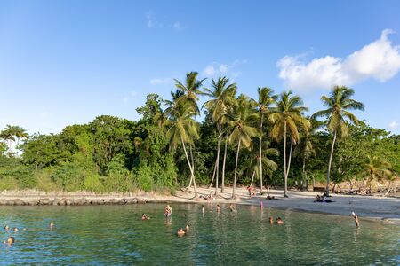 11 SEP 2019 - Les Trois-Ilets, Martinique, FWI - Caribbean beach in La Pointe du Boutの写真素材