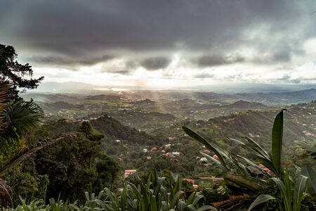 Le Vauclin, Martinique, FWI - View to the south of Martinique from the top of Vauclin Mountainの写真素材