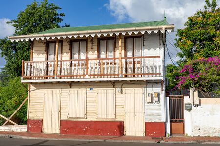 Les Anses d'Arlet, Martinique, FWI - Traditional creole houseの写真素材