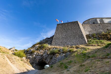 Sisteron, Alps, france - A tower in the Citadelの写真素材