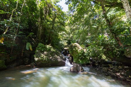Schoelcher, Martinique, FWI - River Duclos and cascade Didier Trail